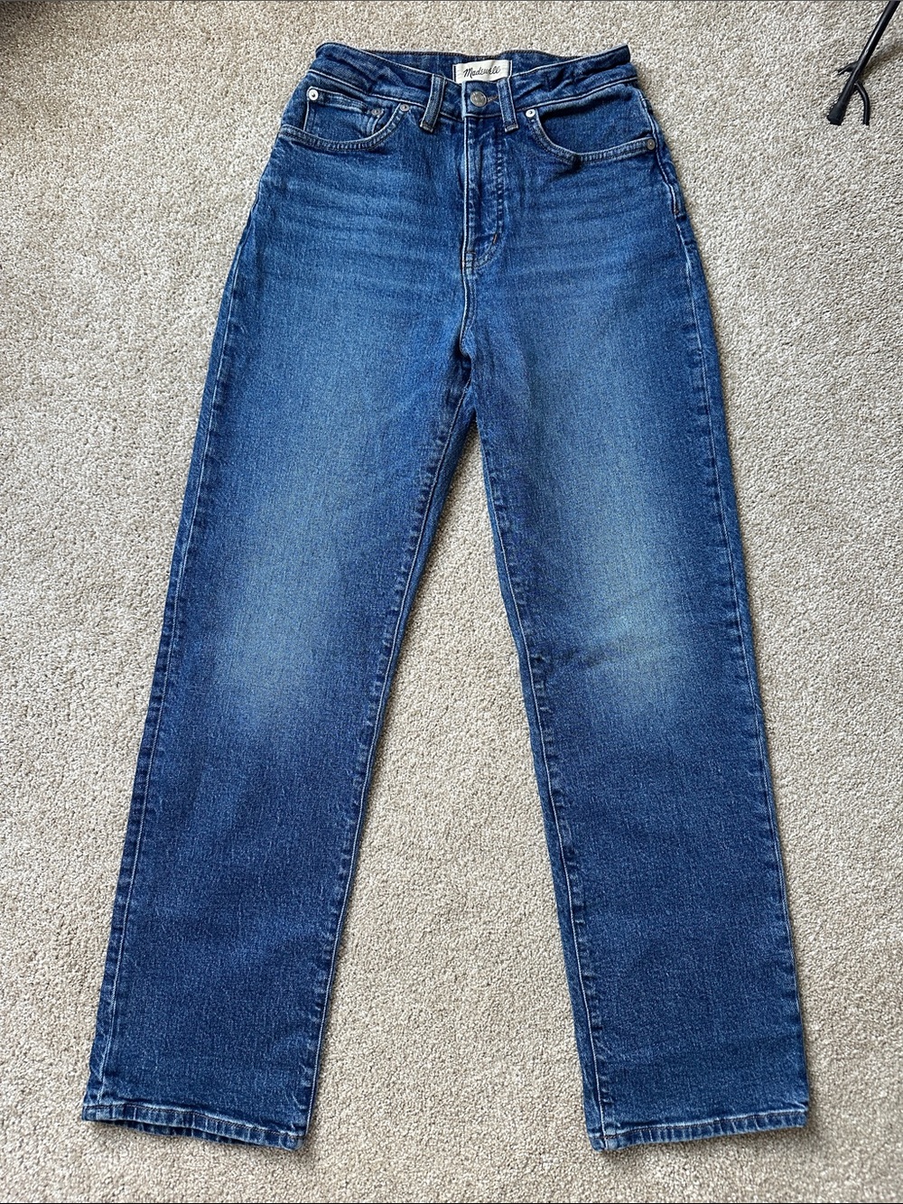 Madewell Classic Straight-Leg Dark Blue Jeans